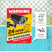 NGLIFE 2-Pack 24 Hour Private Property Video Surveillance Sign, No Trespassing Aluminum Warning Sign, 10x7 inch CCTV Security Camera, UV Protected & Waterproof Indoor/Outdoor Use for Home Business