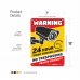 NGLIFE 2-Pack 24 Hour Private Property Video Surveillance Sign, No Trespassing Aluminum Warning Sign, 10x7 inch CCTV Security Camera, UV Protected & Waterproof Indoor/Outdoor Use for Home Business