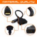 NGLIFE HDMI Male to Dual HDMI 1 Male to 2 Female HDMI Y Splitter Cable - Support Two TVs or Monitor Multi Monitor Adapter for HDMI HD, LED, LCD, TV, HDTV