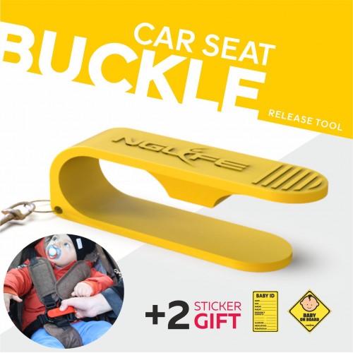NGLIFE Child Car Seat Belt Buckle Release Tool - Easy Unbuckler Key for Baby, Kids, Parents and Caregivers with Keychain NGLIFE Child Car Seat Belt Buckle Release Tool - Easy Unbuckler Key for Baby, Kids, Parents and Caregivers with Keychain